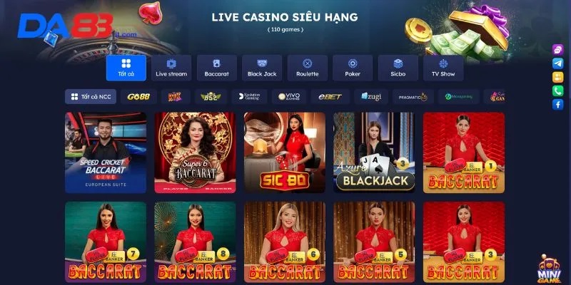 Những ưu điểm khi tham gia Casino online DA88