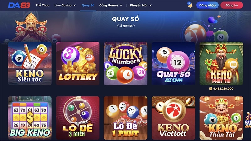 Cách chơi Game Keno DA88 dễ hiểu nhất cho cược thủ